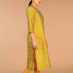 Handwoven Pochampally Silk Ikat Kurti