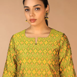 Handwoven Pochampally Silk Ikat Kurti