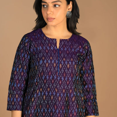 Handwoven Pochampally Silk Ikat kurta