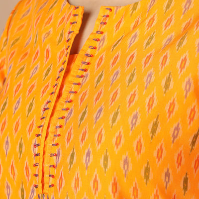 Handwoven Cotton Pochampally Ikat Kurti