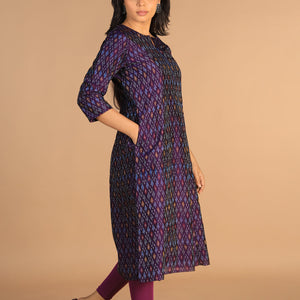 Handwoven Pochampally Silk Ikat kurta