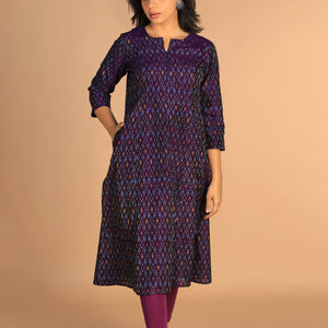 Handwoven Pochampally Silk Ikat kurta