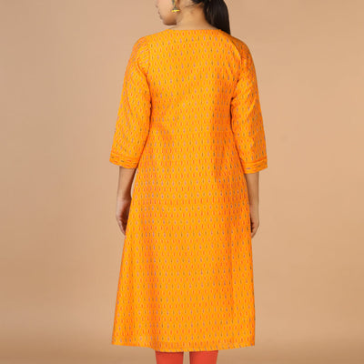 Handwoven Cotton Pochampally Ikat Kurti