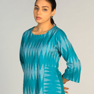 Cotton Pochampally Ikat kurti