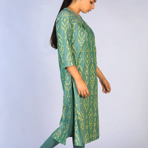 Handwoven cotton Pochampally Ikat kurti