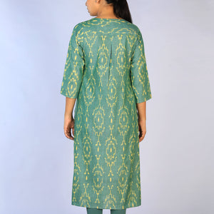 Handwoven cotton Pochampally Ikat kurti