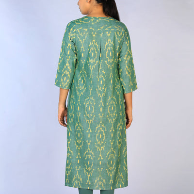 Handwoven cotton Pochampally Ikat kurti