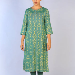 Handwoven cotton Pochampally Ikat kurti