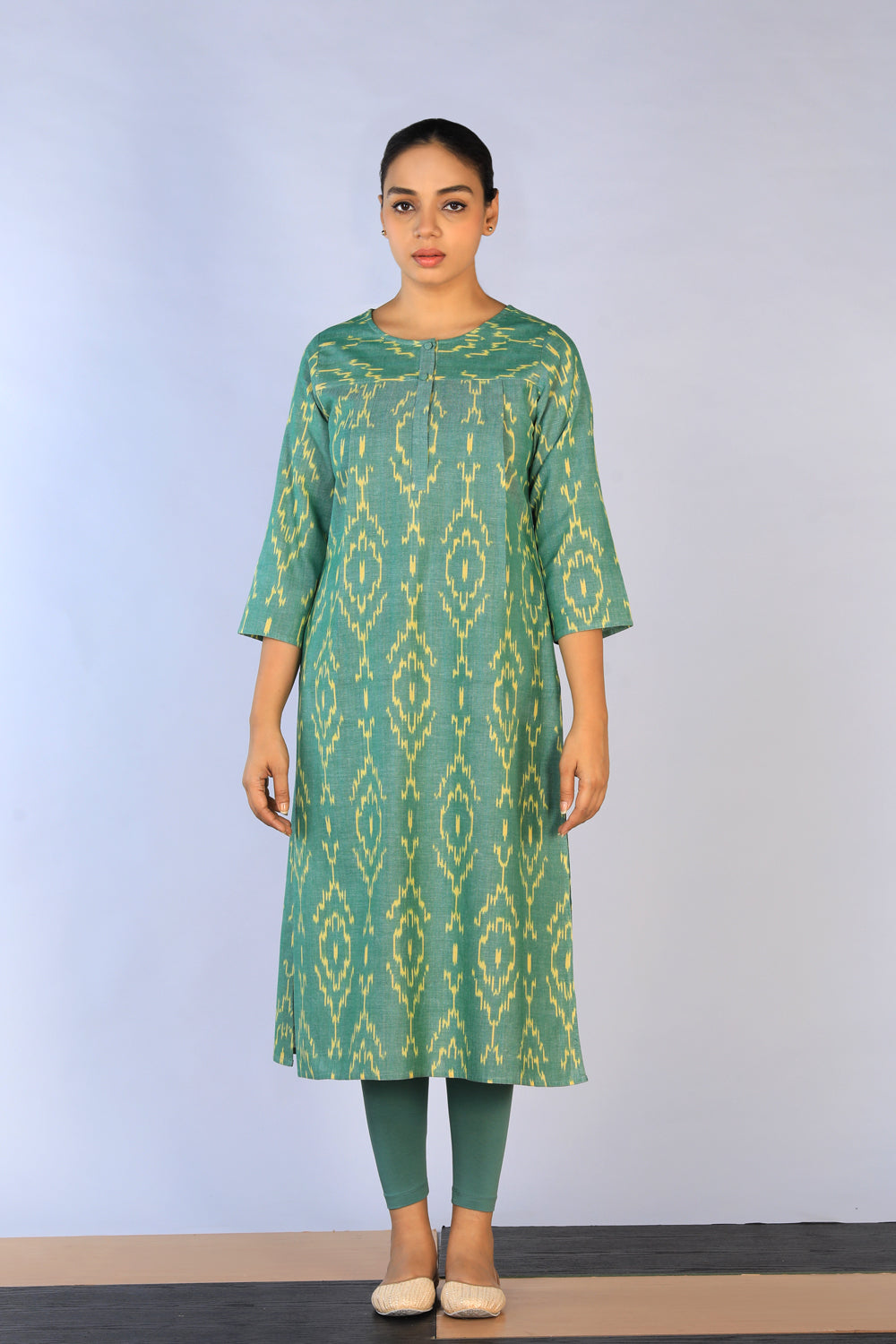 Handwoven cotton Pochampally Ikat kurti