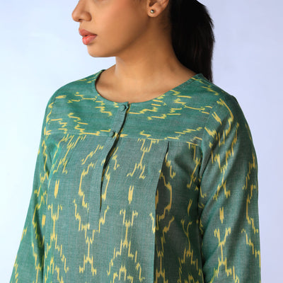 Handwoven cotton Pochampally Ikat kurti