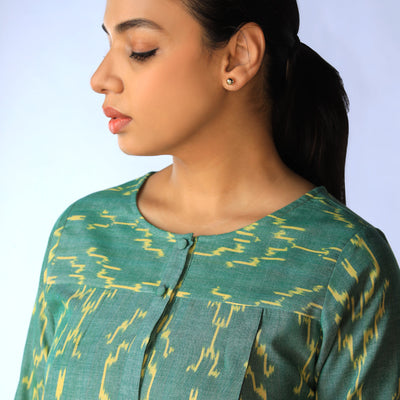 Handwoven cotton Pochampally Ikat kurti