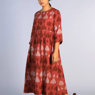 Handwoven cotton Pochampally Ikat dress