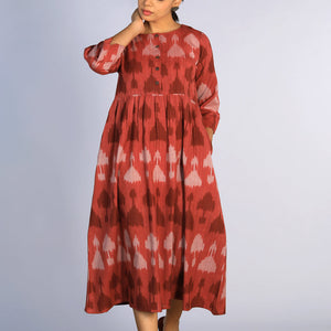 Handwoven cotton Pochampally Ikat dress
