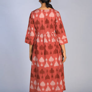 Handwoven cotton Pochampally Ikat dress