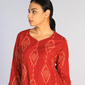 Cotton Pochampally Ikat kurti
