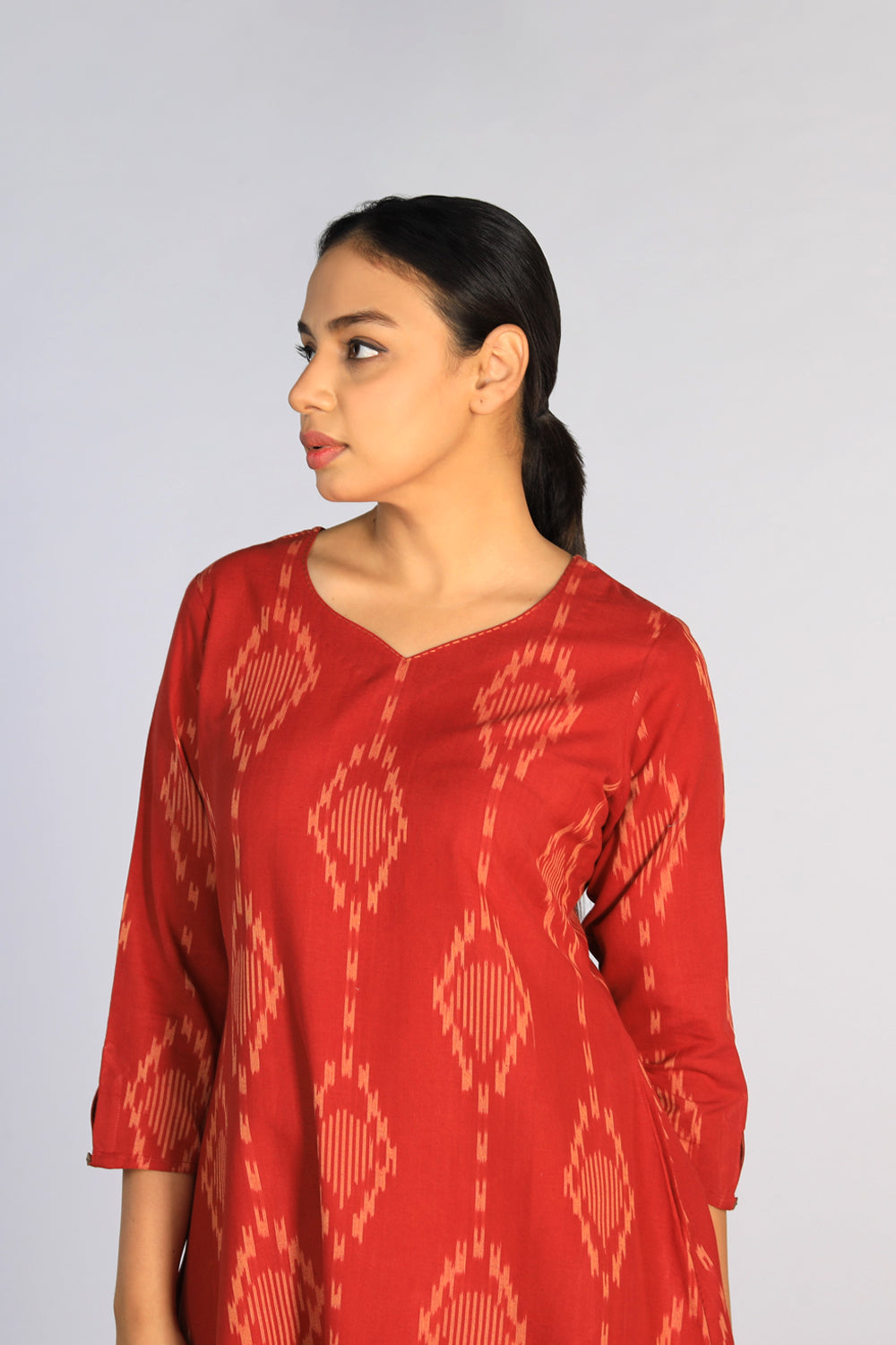 Cotton Pochampally Ikat kurti