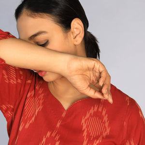 Cotton Pochampally Ikat kurti
