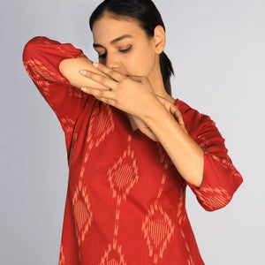 Cotton Pochampally Ikat kurti
