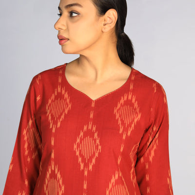 Cotton Pochampally Ikat kurti
