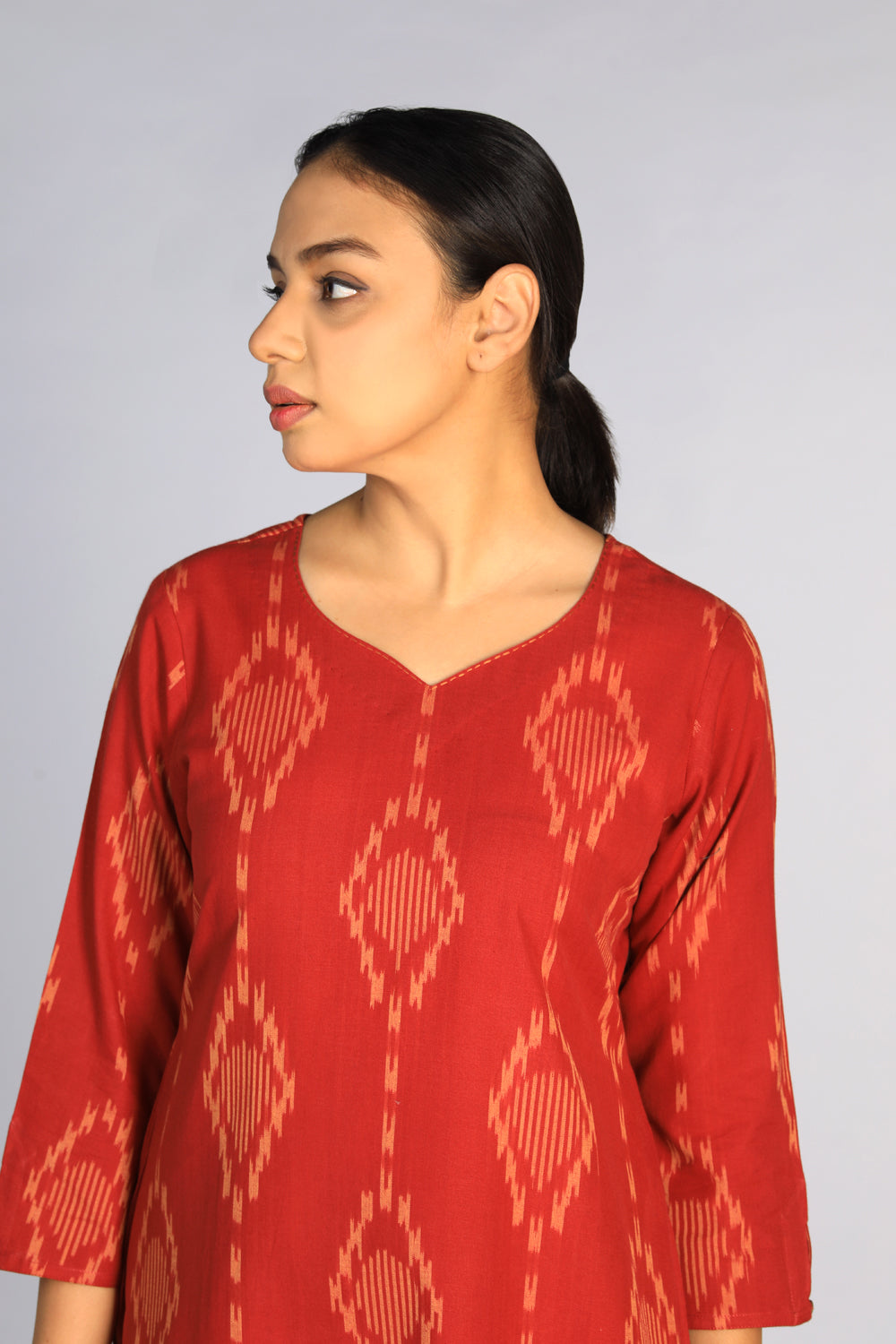 Cotton Pochampally Ikat kurti