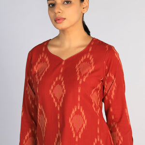 Cotton Pochampally Ikat kurti