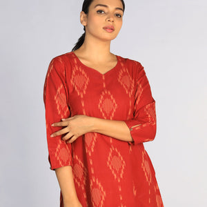 Cotton Pochampally Ikat kurti