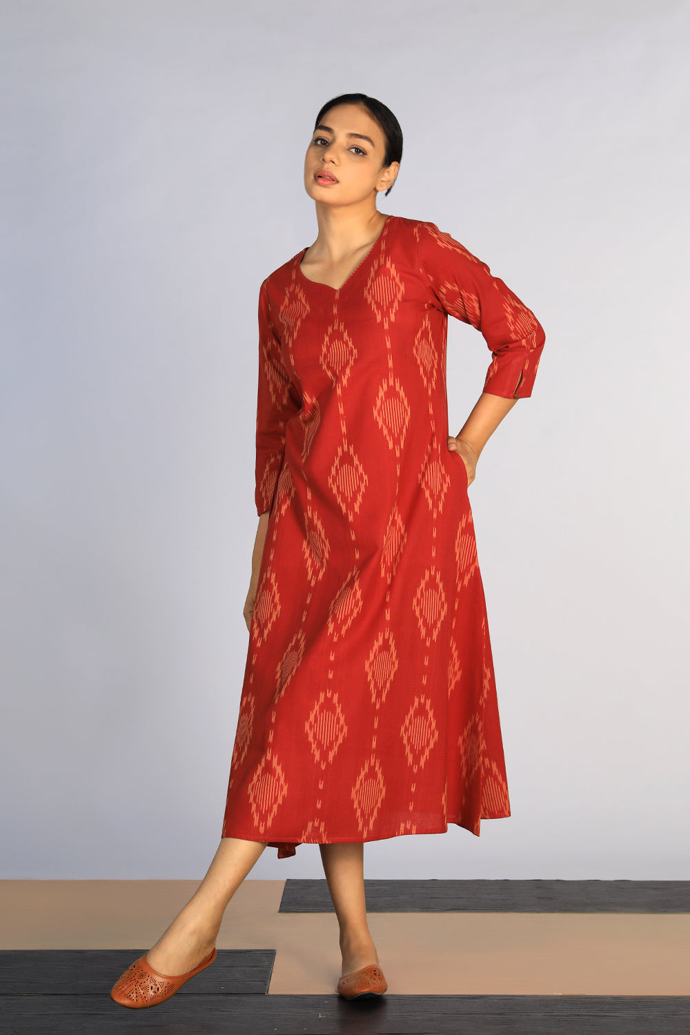 Cotton Pochampally Ikat kurti