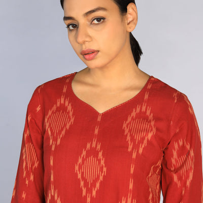 Cotton Pochampally Ikat kurti