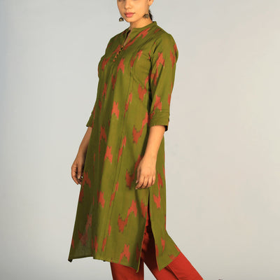 Cotton Pochampally Ikat kurti