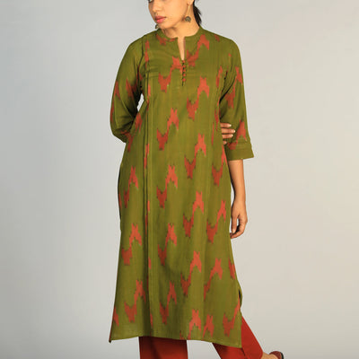 Cotton Pochampally Ikat kurti