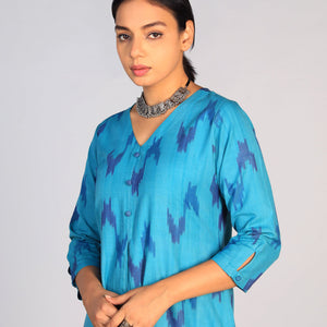 Cotton Pochampally Ikat kurti