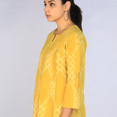 Handwoven cotton Pochampally Ikat Kurti