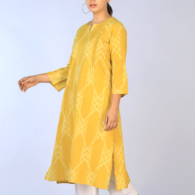 Handwoven cotton Pochampally Ikat Kurti