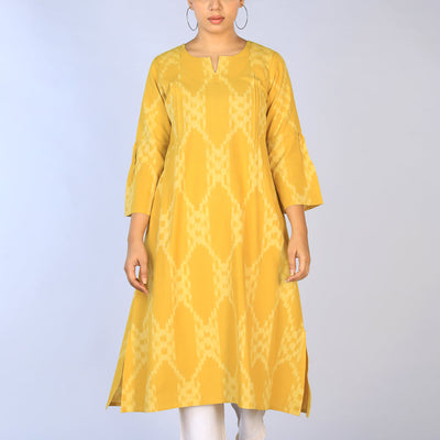Handwoven cotton Pochampally Ikat Kurti