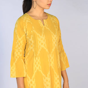 Handwoven cotton Pochampally Ikat Kurti