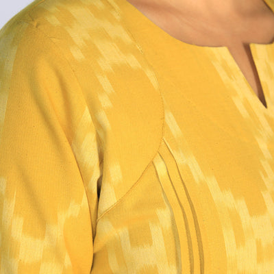 Handwoven cotton Pochampally Ikat Kurti