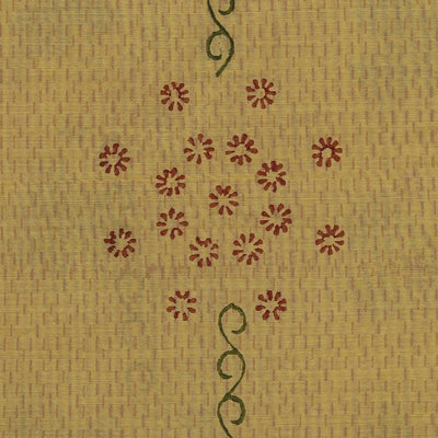 Hand block printed cotton saree