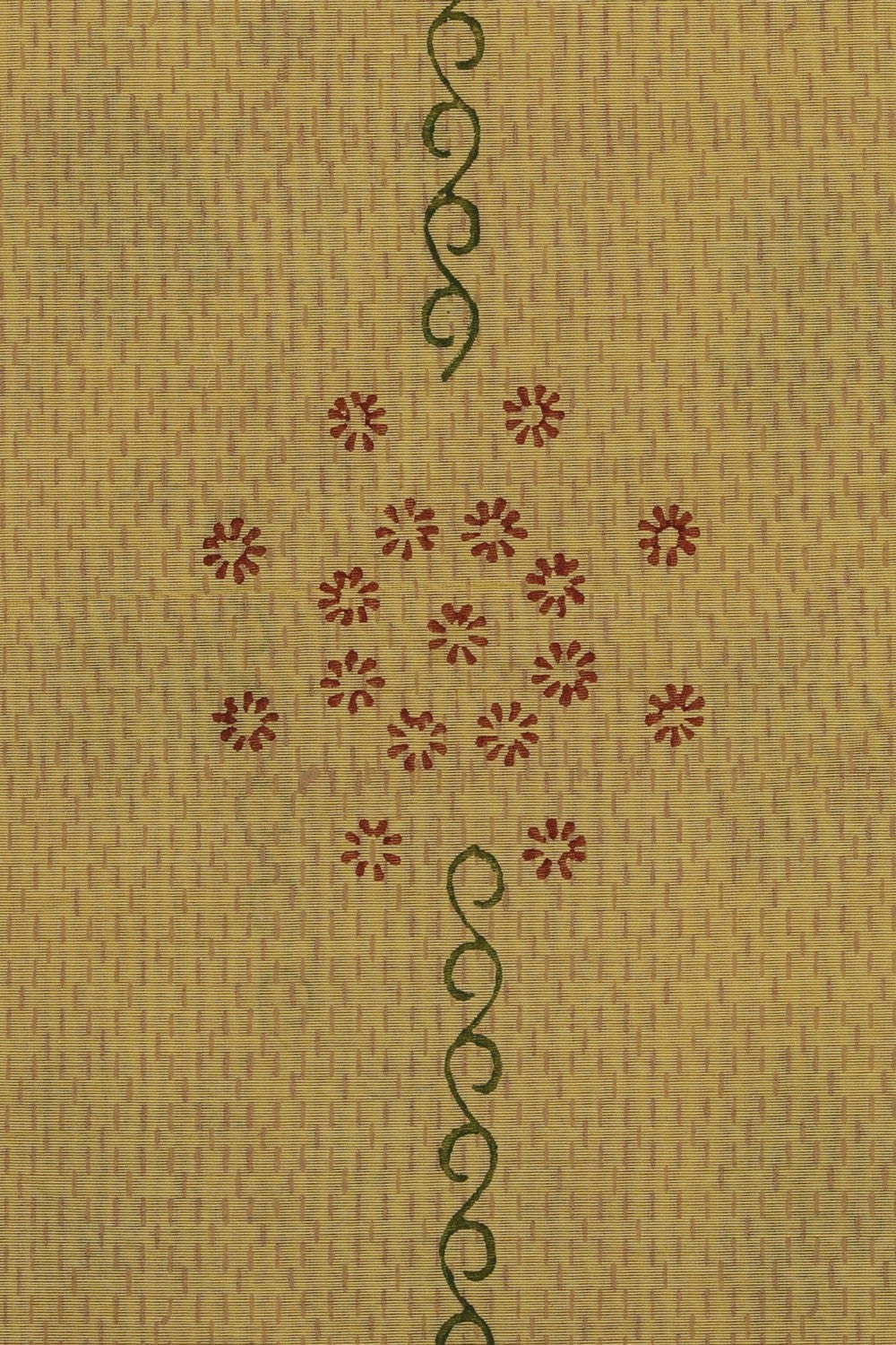 Hand block printed cotton saree