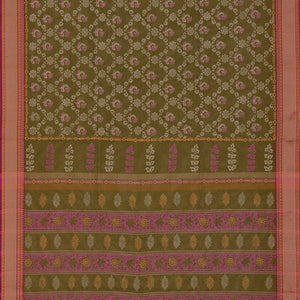 Hand block printed cotton saree