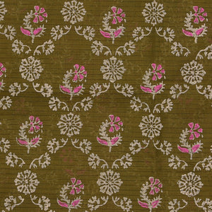 Hand block printed cotton saree