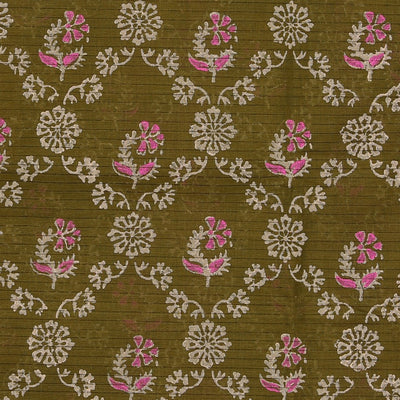Hand block printed cotton saree