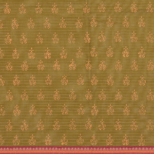 Hand block printed cotton saree