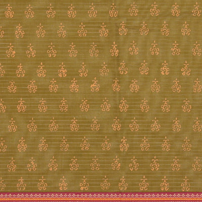 Hand block printed cotton saree