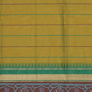 Hand block printed cotton saree