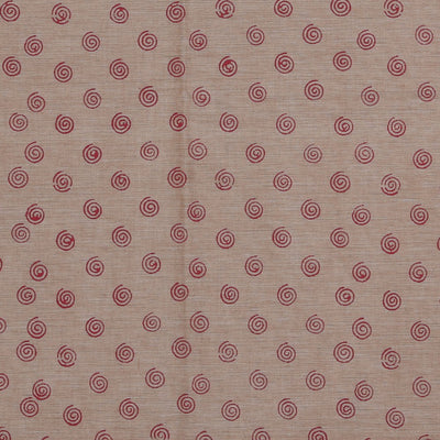 Hand block printed cotton saree