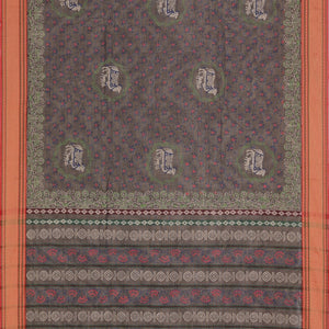 Hand block printed cotton saree