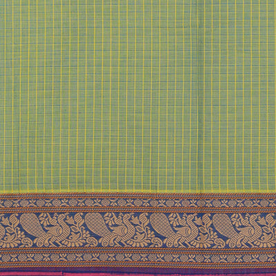 Hand block printed cotton saree