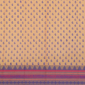Hand block printed cotton saree