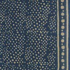 Indigo Bagru Cotton saree