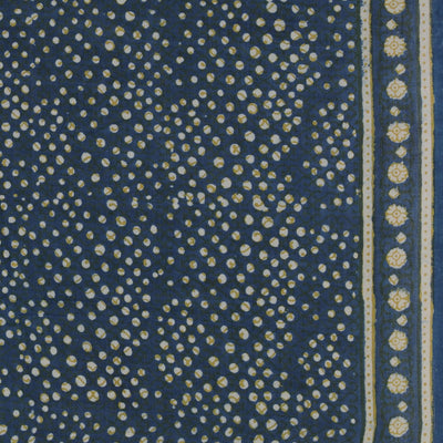 Indigo Bagru Cotton saree
